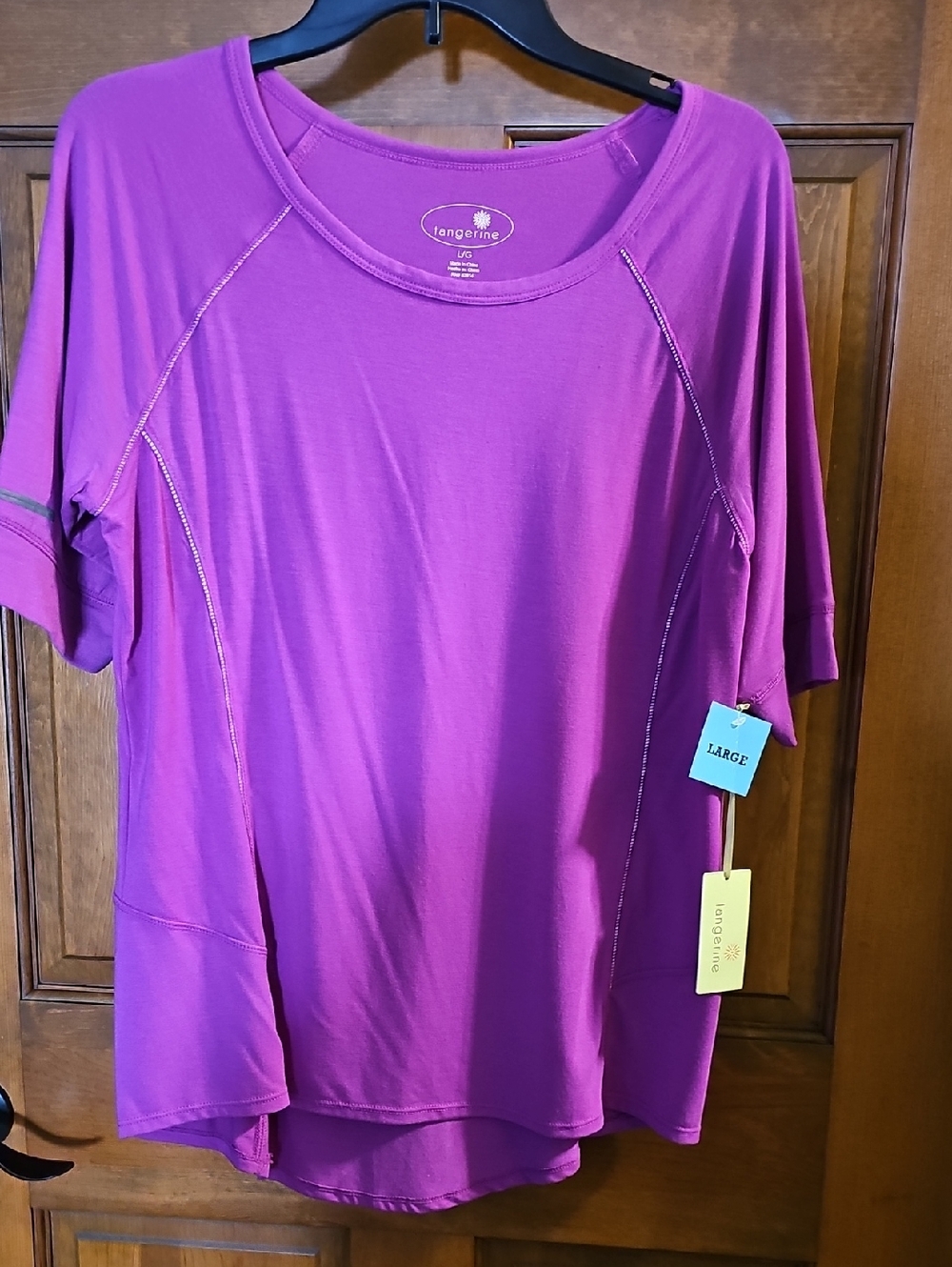 Tangerine Short Sleeve Tee in Fuchsia Purple
